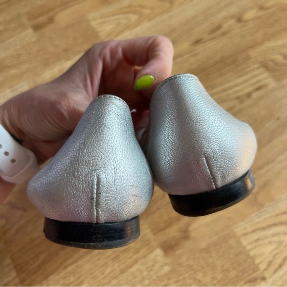 AGL Attilio Giusti Leombruni Monika Metallic Patent Leather Cap Toe Ballet Flat - Picture 6 of 9